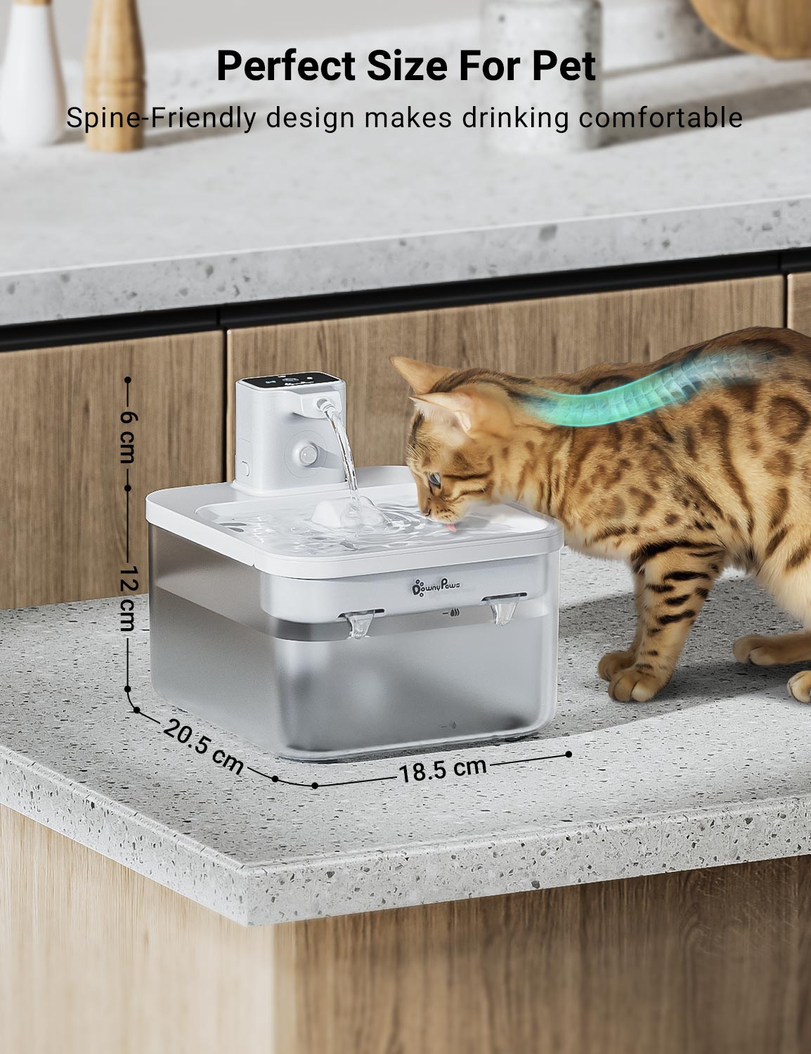 DownyPaws FurSink Battery-Operated Cat Water Fountain - ABS Version