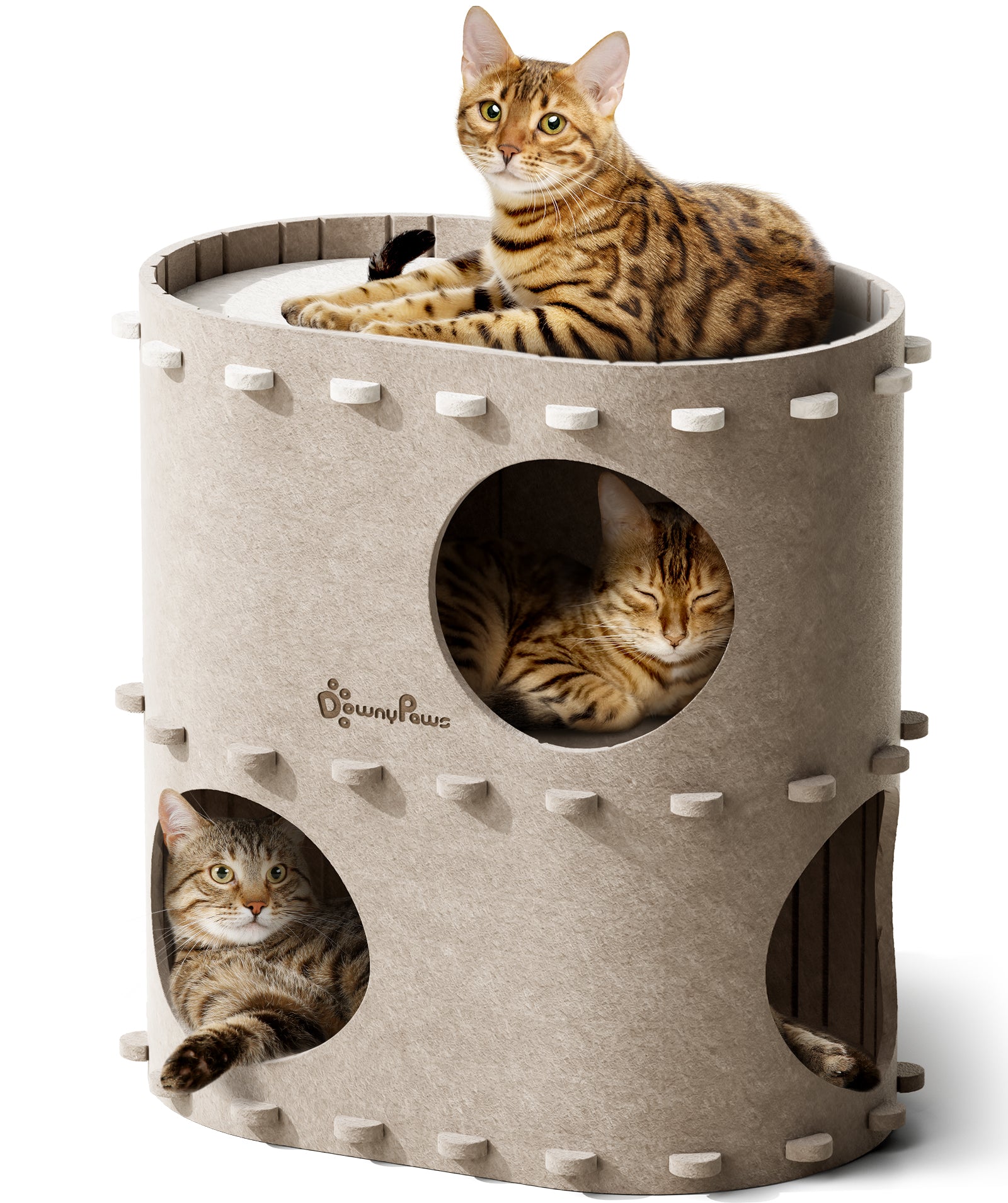 DownyPaws Cat Castle Cat House - Double-layer version