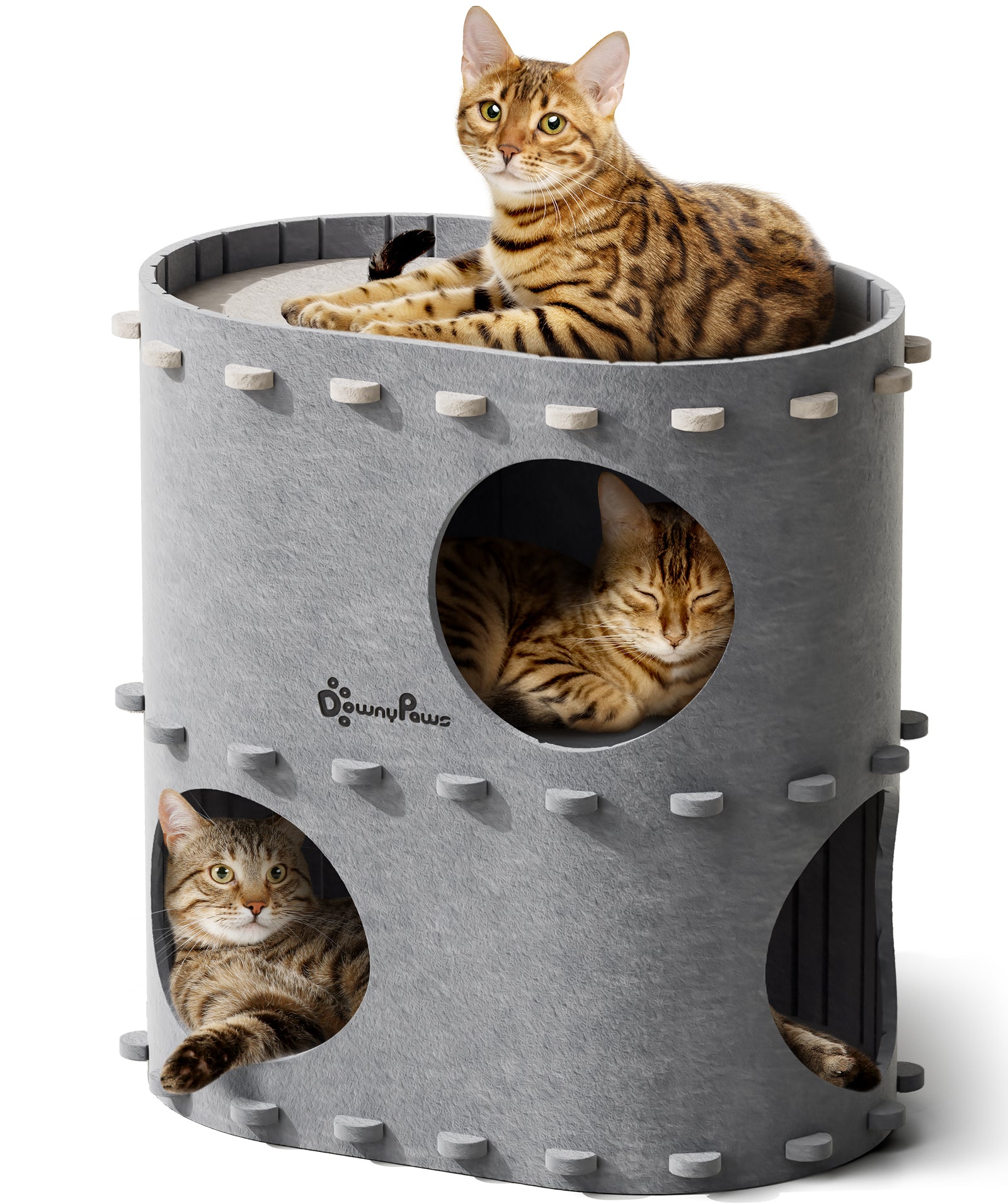 DownyPaws Cat Castle Cat House - Double-layer version