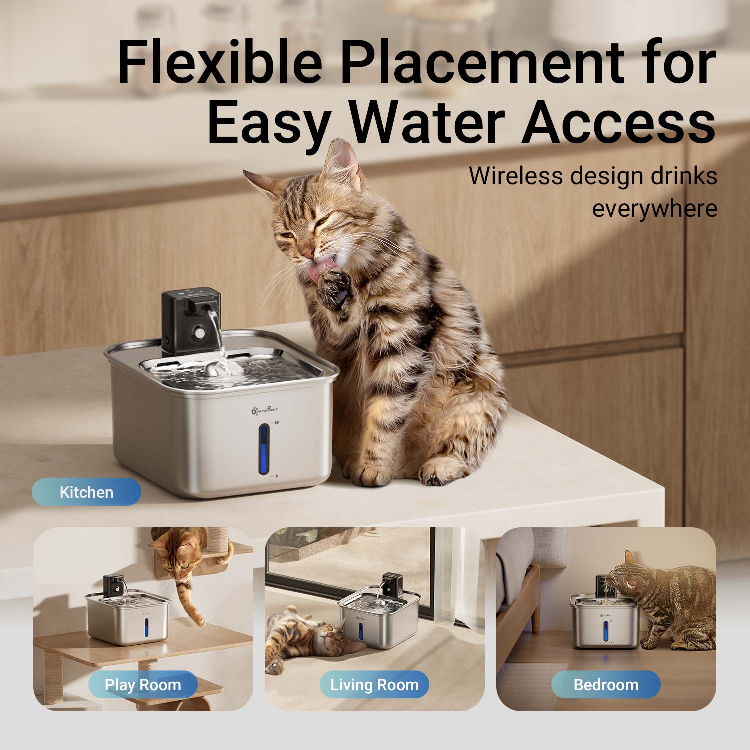 DownyPaws FurSink Battery-Operated Cat Water Fountain - FSS Version