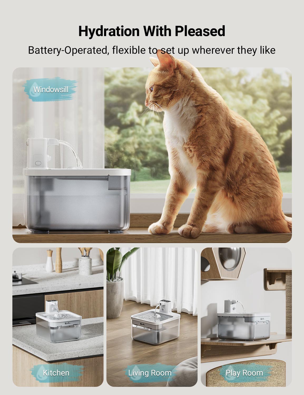 DownyPaws FurSink Battery-Operated Water Fountain - ABS Version