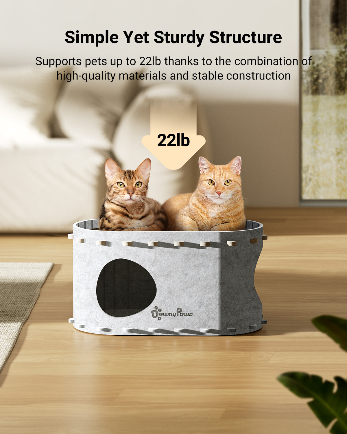 DownyPaws Cat Castle Cat House - Single-layer version
