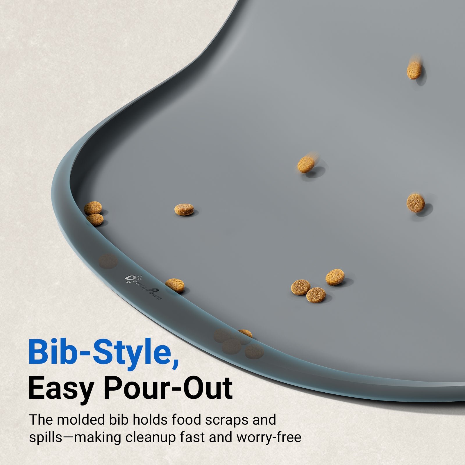 DownyPaws FurBib Dog Food Mats, Cat Placemat