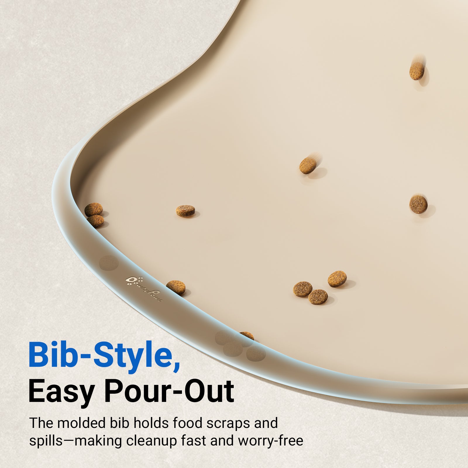 DownyPaws FurBib Dog Food Mats, Cat Placemat