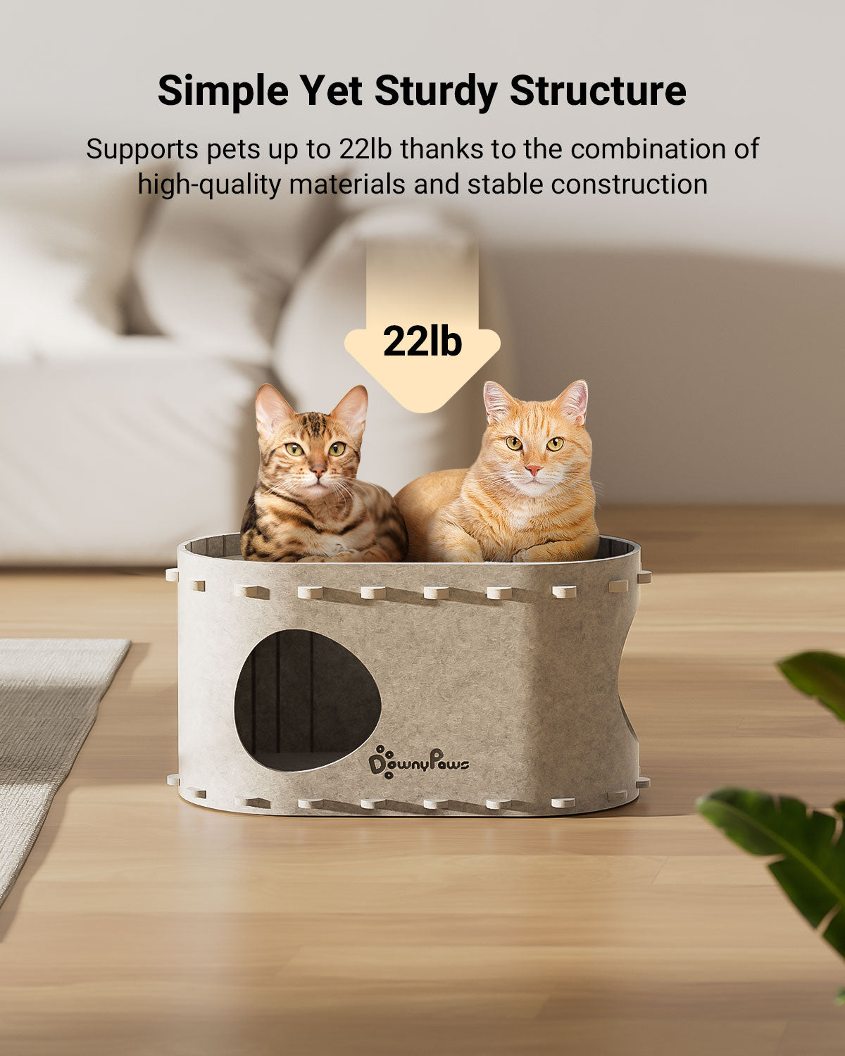 DownyPaws Cat Castle Cat House - Single-layer version