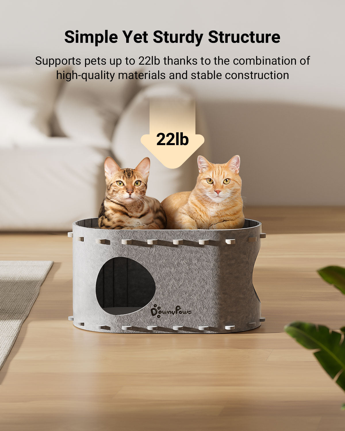 DownyPaws Cat Castle Cat House - Single-layer version