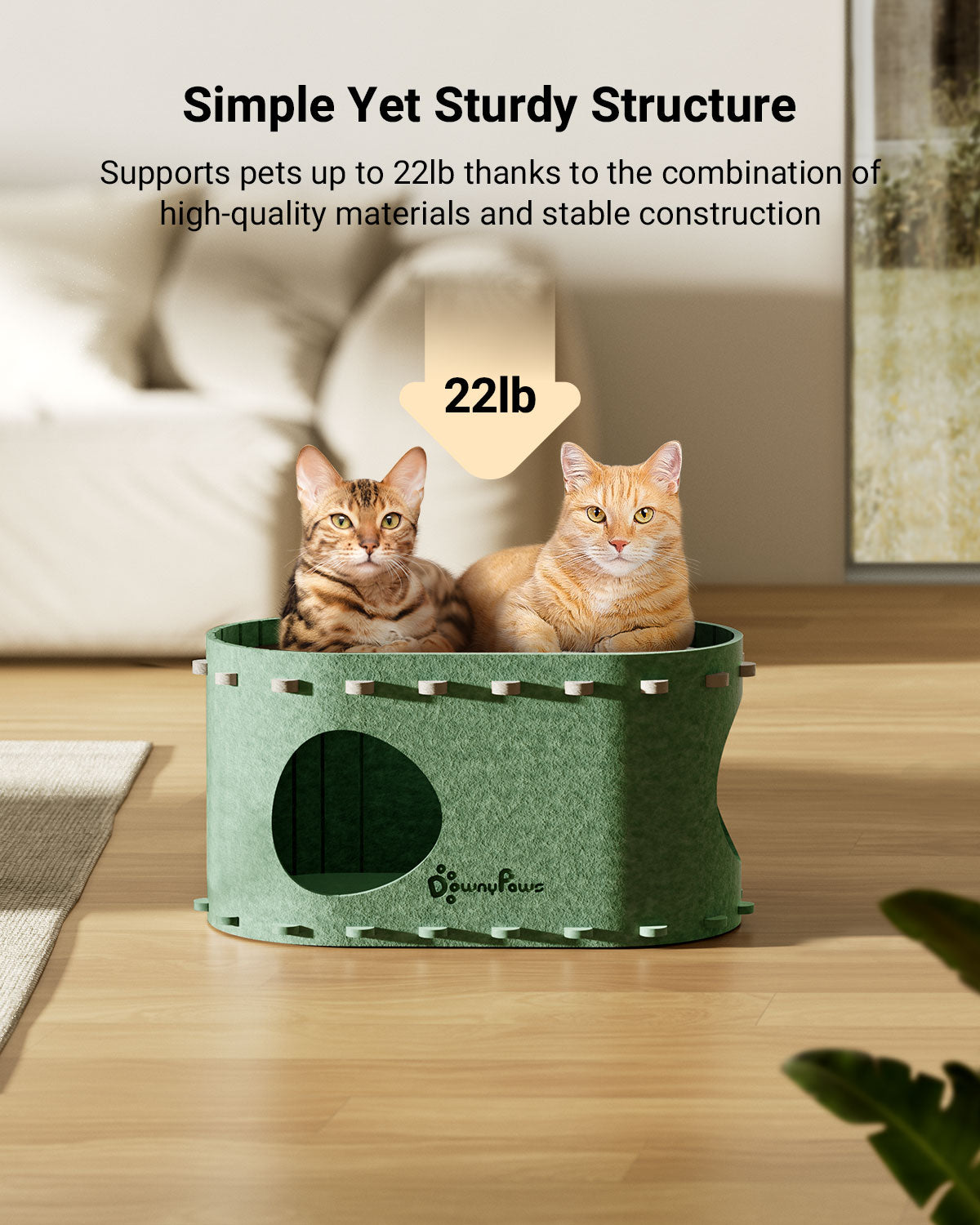 DownyPaws Cat Castle Cat House - Single-layer version