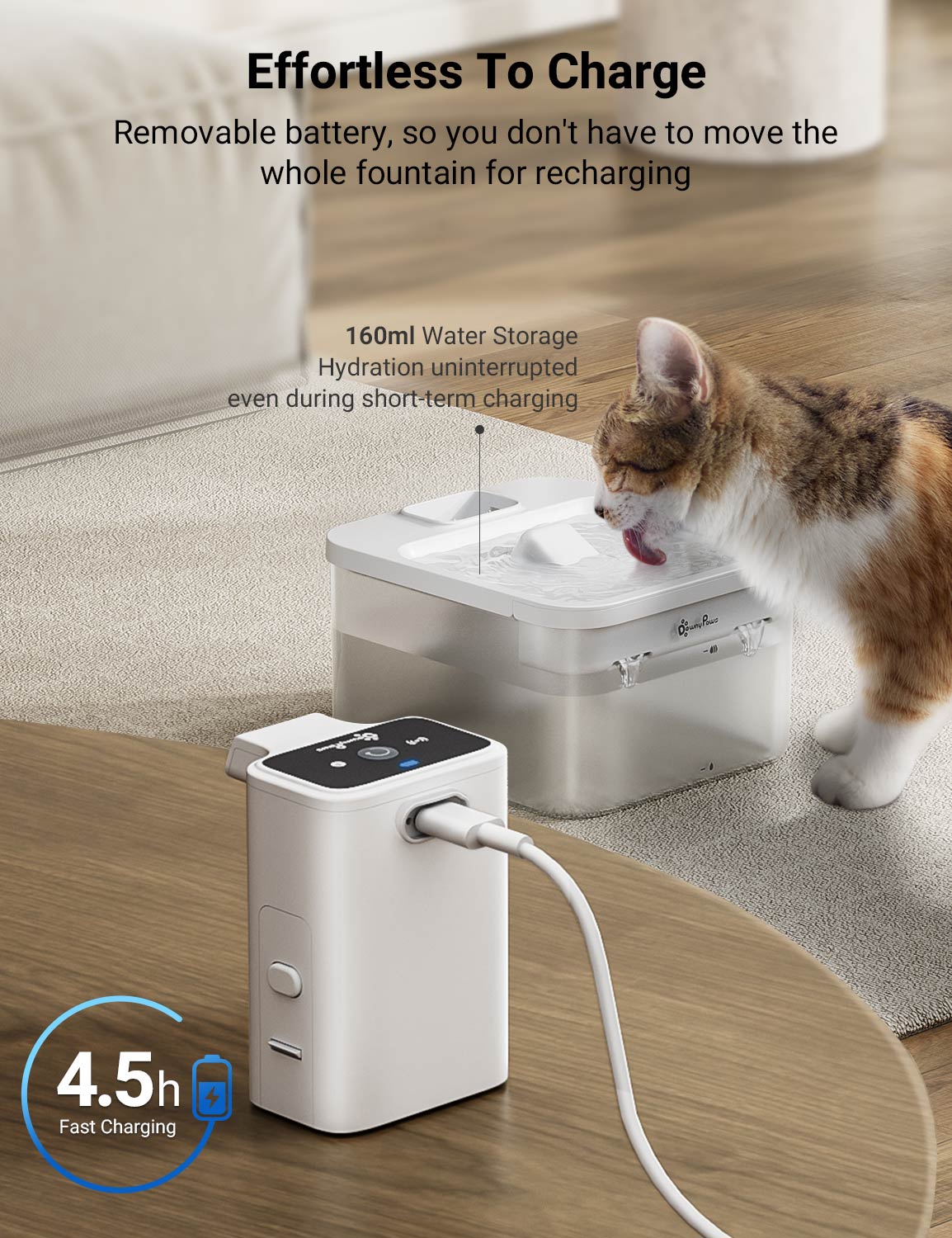 DownyPaws FurSink Battery-Operated Water Fountain - ABS Version