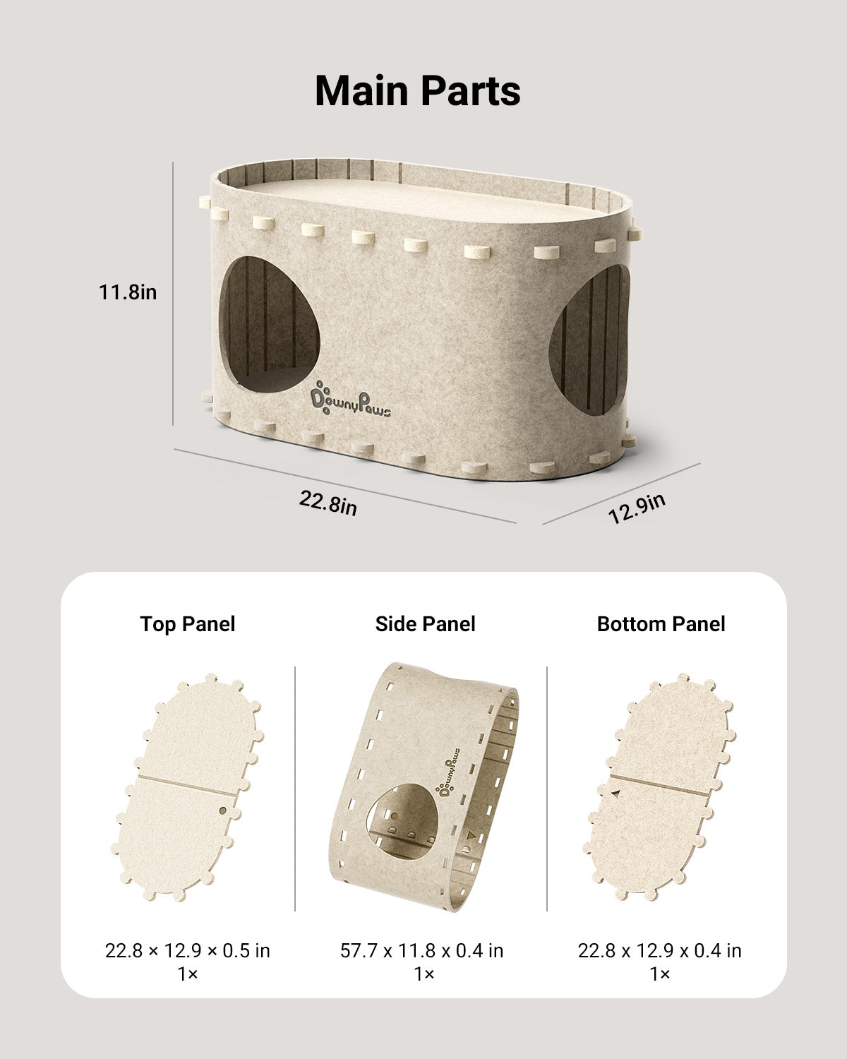 DownyPaws Cat Castle Cat House - Single-layer version