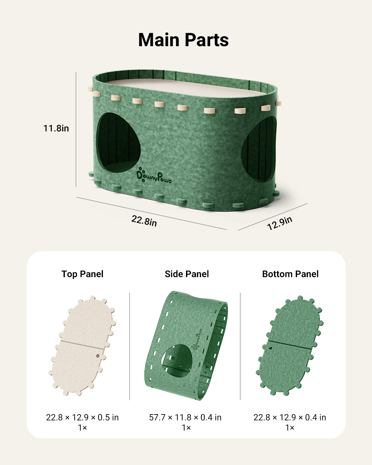 DownyPaws Cat Castle Cat House - Single-layer version