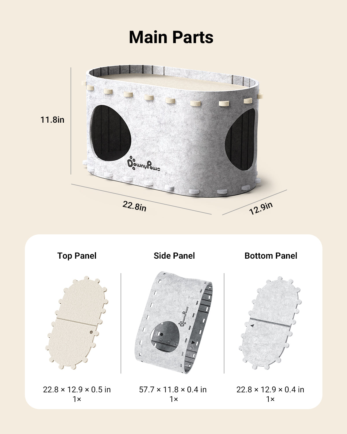 DownyPaws Cat Castle Cat House - Single-layer version