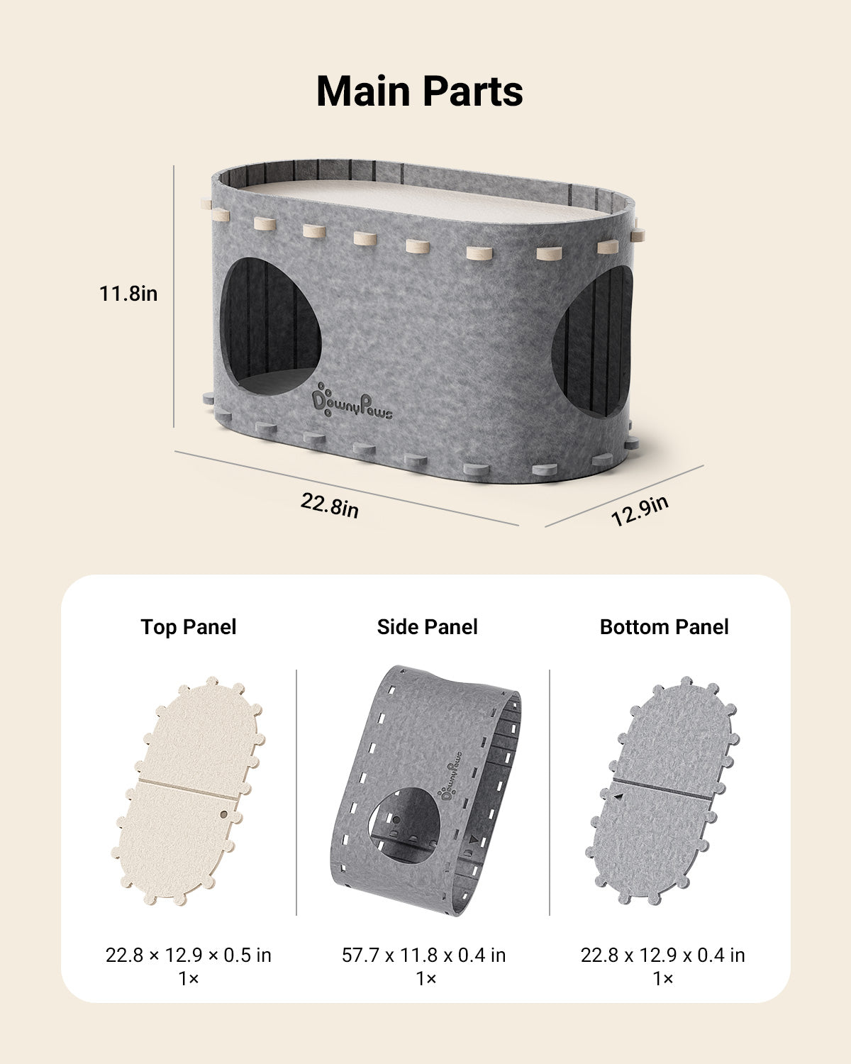 DownyPaws Cat Castle Cat House - Single-layer version