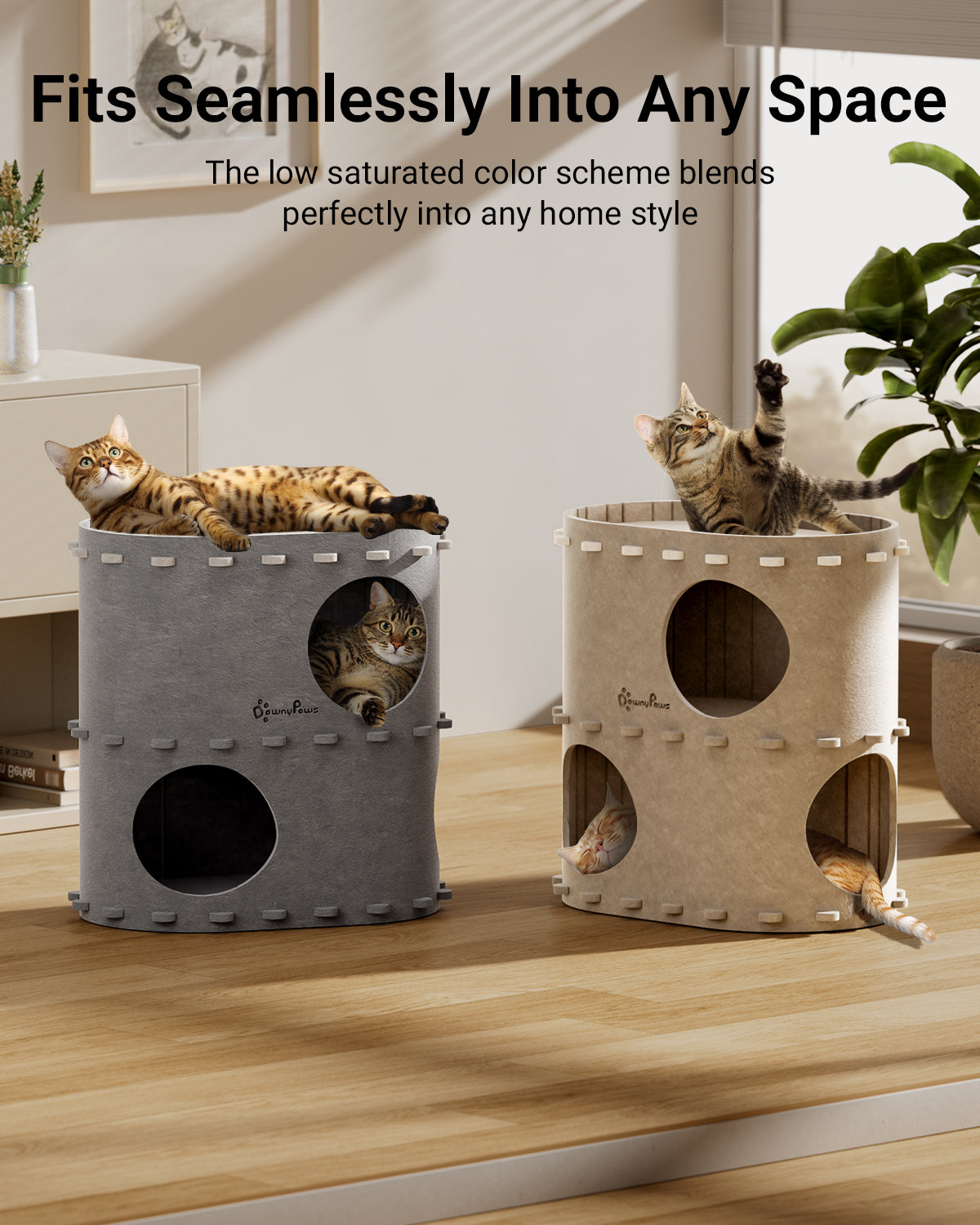 DownyPaws Cat Castle Cat House - Double-layer version