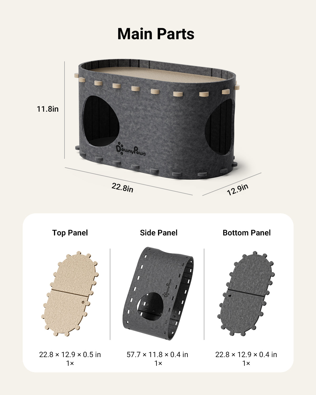 DownyPaws Cat Castle Cat House - Single-layer version