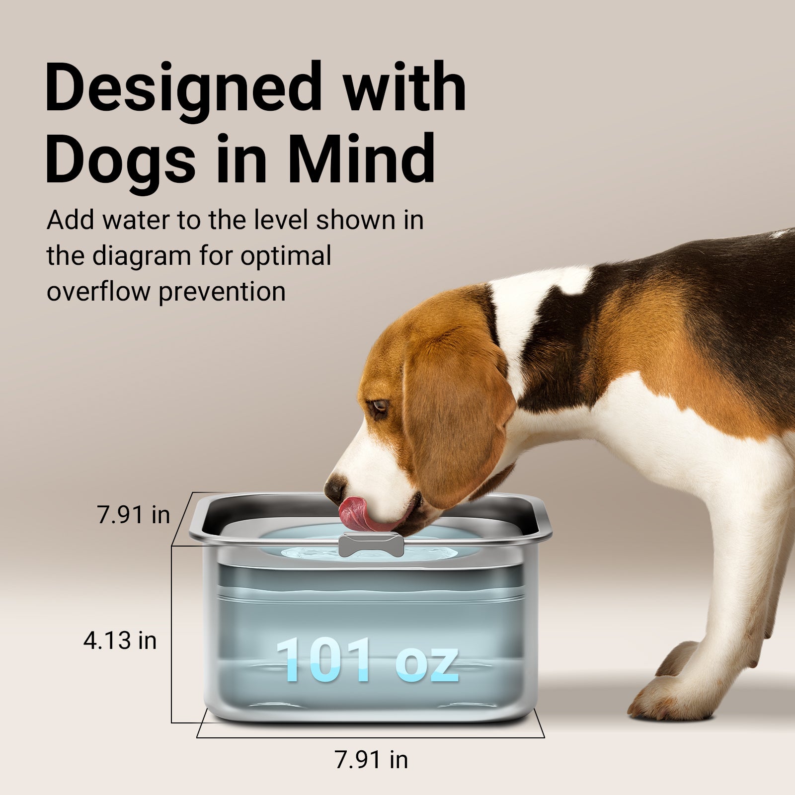 DownyPaws Dog Water Bowl No Spill