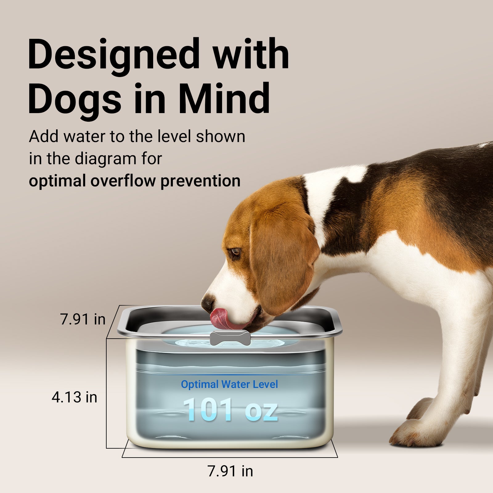 DownyPaws Dog Water Bowl No Spill