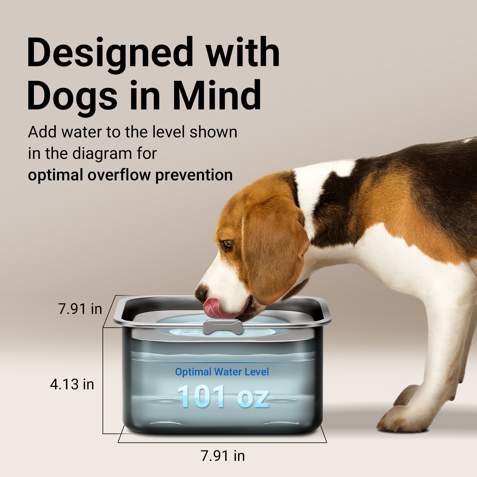 DownyPaws Dog Water Bowl No Spill