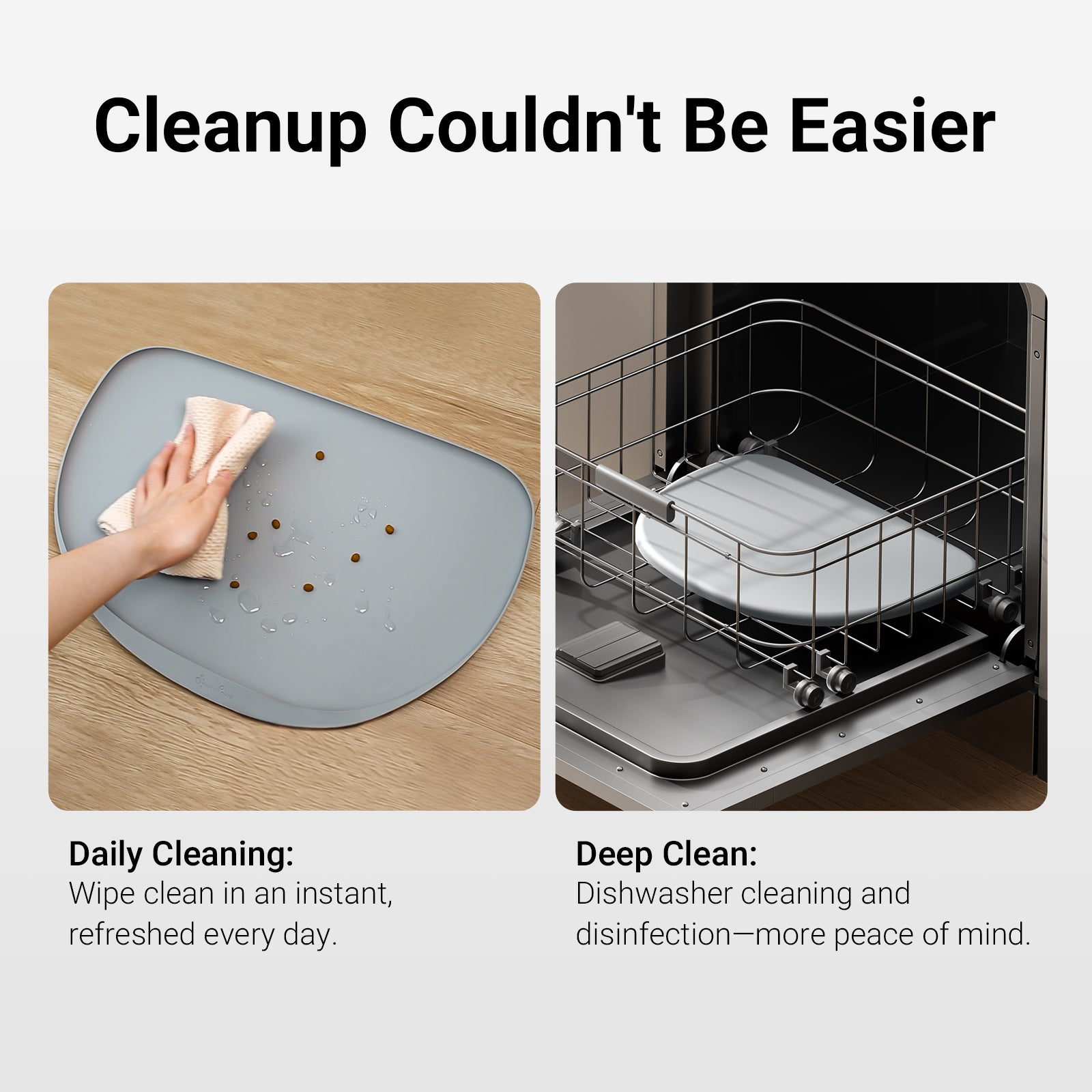 DownyPaws FurBib Dog Food Mats, Cat Placemat